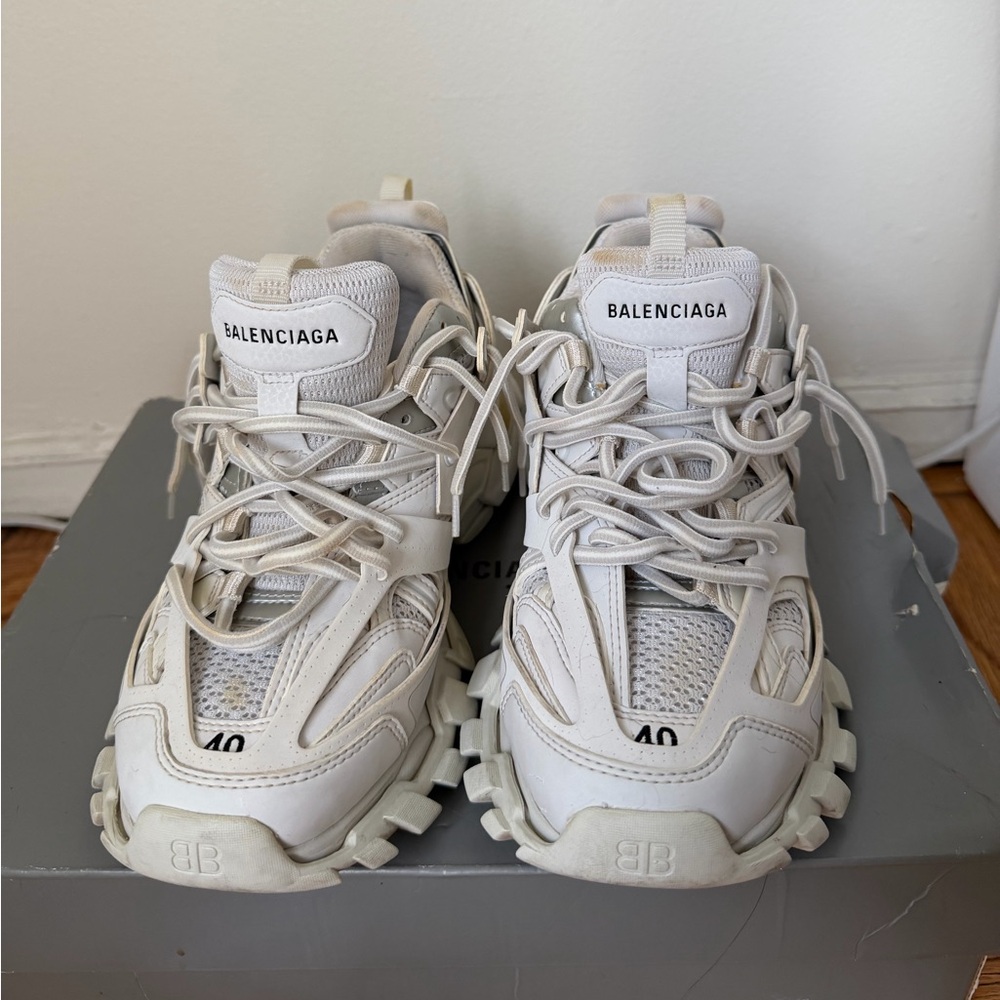Balenciaga Cream Track Sneakers